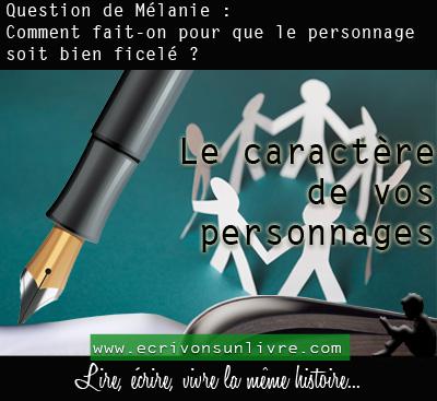 Le caractere de vos personnages